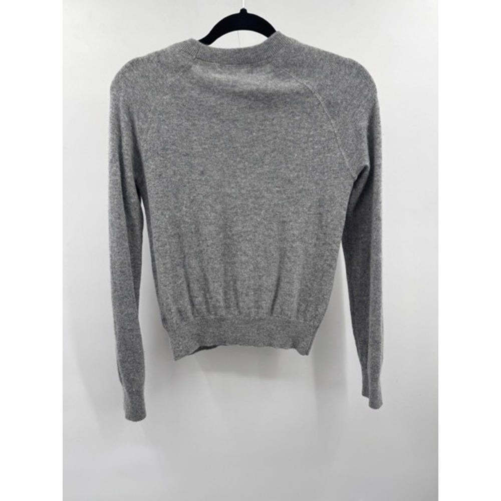 Quince Womens Heather Grey Cashmere Crewneck Raglan Sweater XS Minimalist - Picture 9 of 9